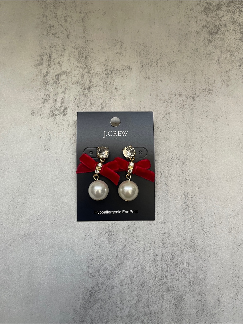 Earrings on J.Crew card
